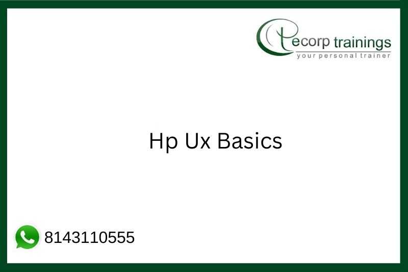 Hp Ux Basics Training Hyderabad India