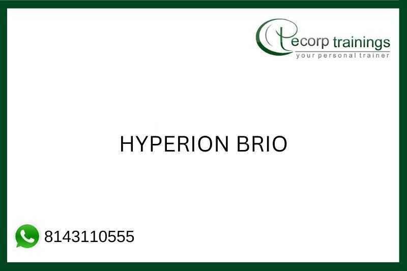 HYPERION BRIO Online Training, Corporate Training India, Hyderabad, UK